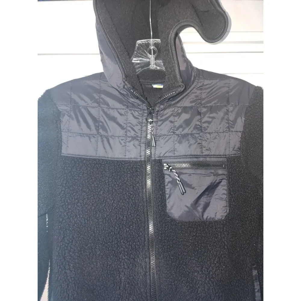 Old Navy Youth Hoodie Sherpa Full Zip Hooded Jacket Medium 8